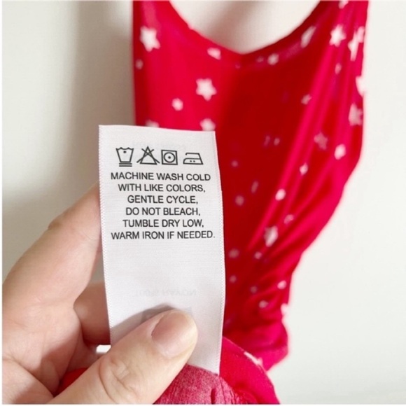 Levis romper red white star print shorts lace tie waist - Picture 8 of 9